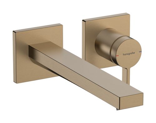 Hansgrohe-HG-Tecturis-E-Einhebel-Waschtischmischer-Unterputz-fuer-Wandmontage-EcoSmart-mit-Auslauf-22-5-cm-Brushed-Bronze-73051140 gallery number 1